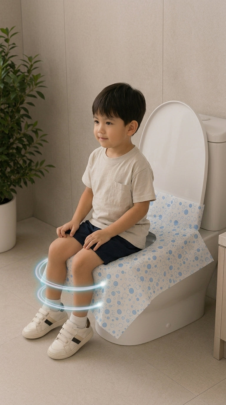 360° Full-Coverage Kids Disposable Waterproof Toilet Seat Cover - Extra Large - Pack of 20