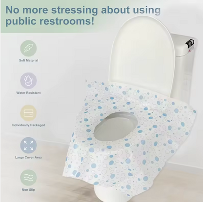Disposable Waterproof Toilet Seat Cover - Extra Large Full Coverage - Pack of 20
